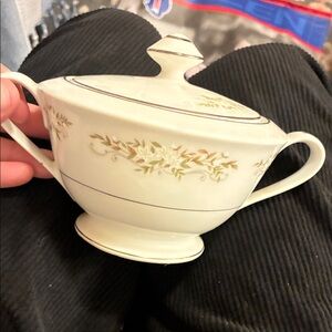 Elegant Floral Serveware with Lid